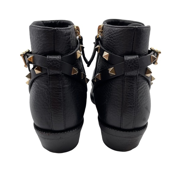 Valentino Garavani Rockstud Leather Bootie Black - Picture 3 of 9